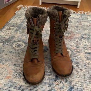 Steve Madden Size 9 Cognac Combat Boots